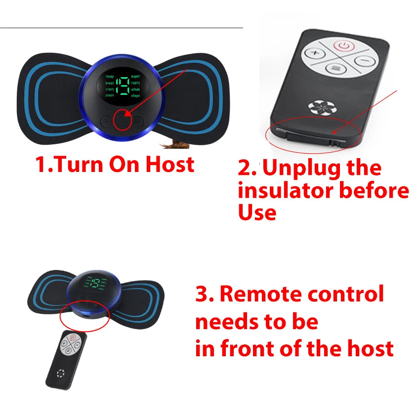 Multifunctional Neck Massage Device Physiotherapy Cervical Spine Shoulder Mini Massager Sticker EMS Pulse Muscle Relaxation