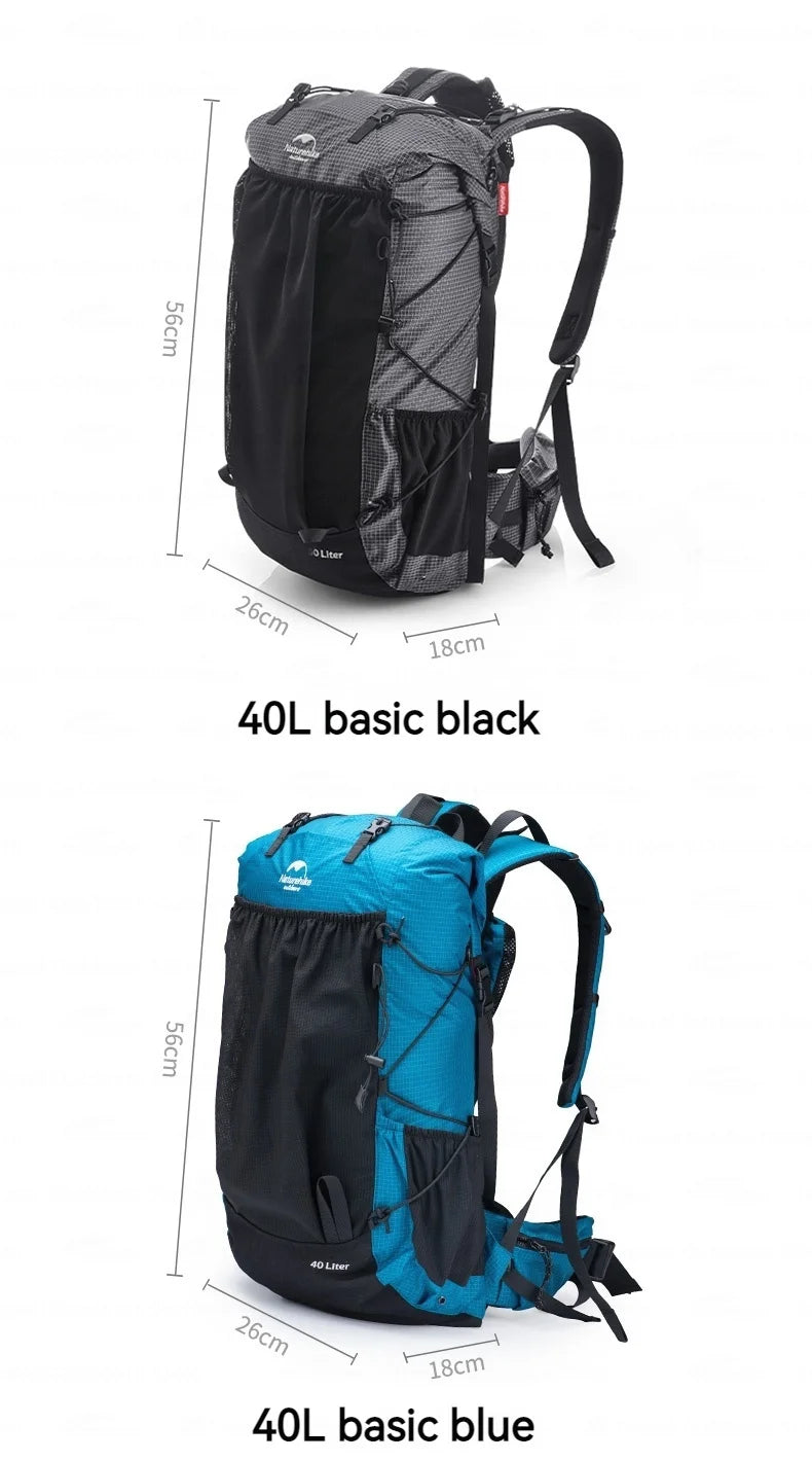 Naturehike Rock Series Camping Backpack 60 + 5L Large Capacity Travel Outdoor Bags 40 + 5L Ultralight Waterproof Hiking Backpack