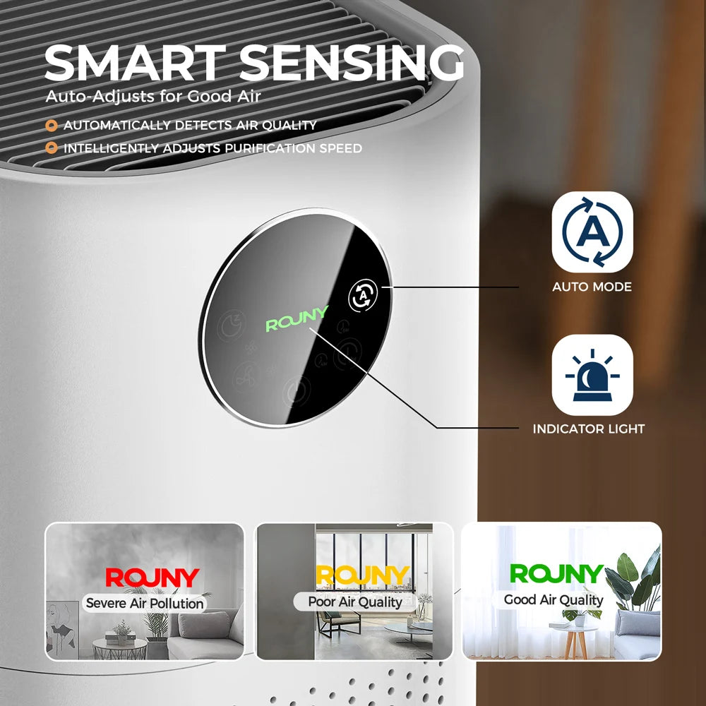 Air Purifier with H13 True HEPA Filter for Home Allergies and Pets Hair, Smokers in Bedroom