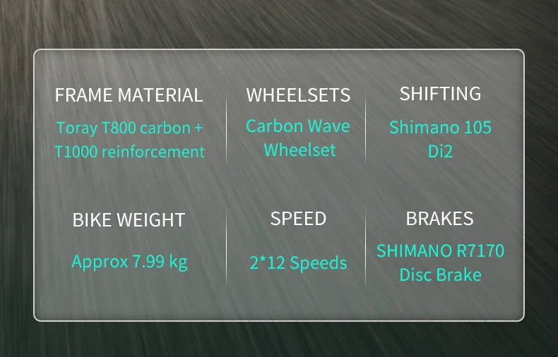 SAVA NEW Blade SLR7 C60 Carbon Fiber Road Bike, 700C Adult DI2 Bike, with SHIMANO 105 Di2 R7170 Components, Full Carbon Racing