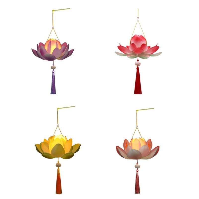 Amazing Blossom Flower Lanterns Light Lamp Party Glowing Lanterns for MidAutumn Festival Gift Dancing Props Lightweight 87HA