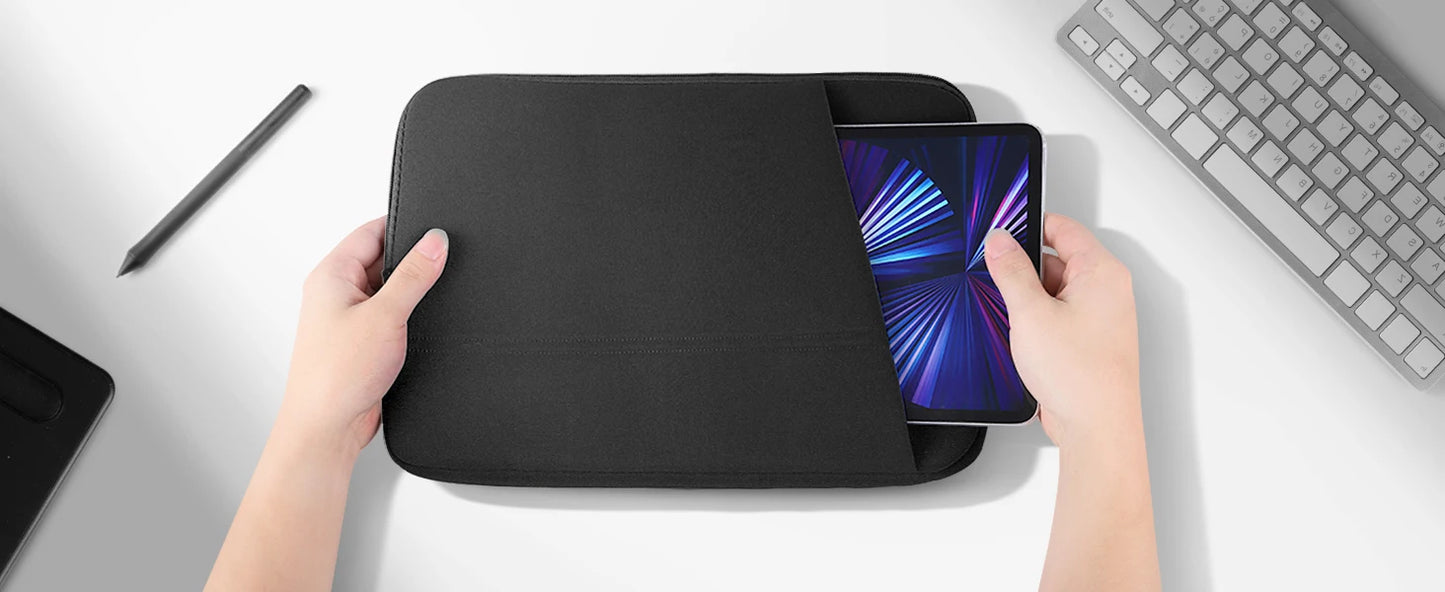 UPERFECT Polyester Laptop Sleeve Protective Case Vertical Style With Pocket Zipper For 13.3-18Inch Monitor Pad Tablet