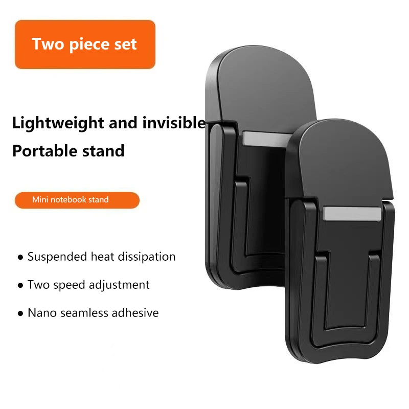1 Pair Laptop Stand Computer Keyboard Holder Foldable Mini Size Computer Support Holder Space-saving Desk Organizer Laptop Riser
