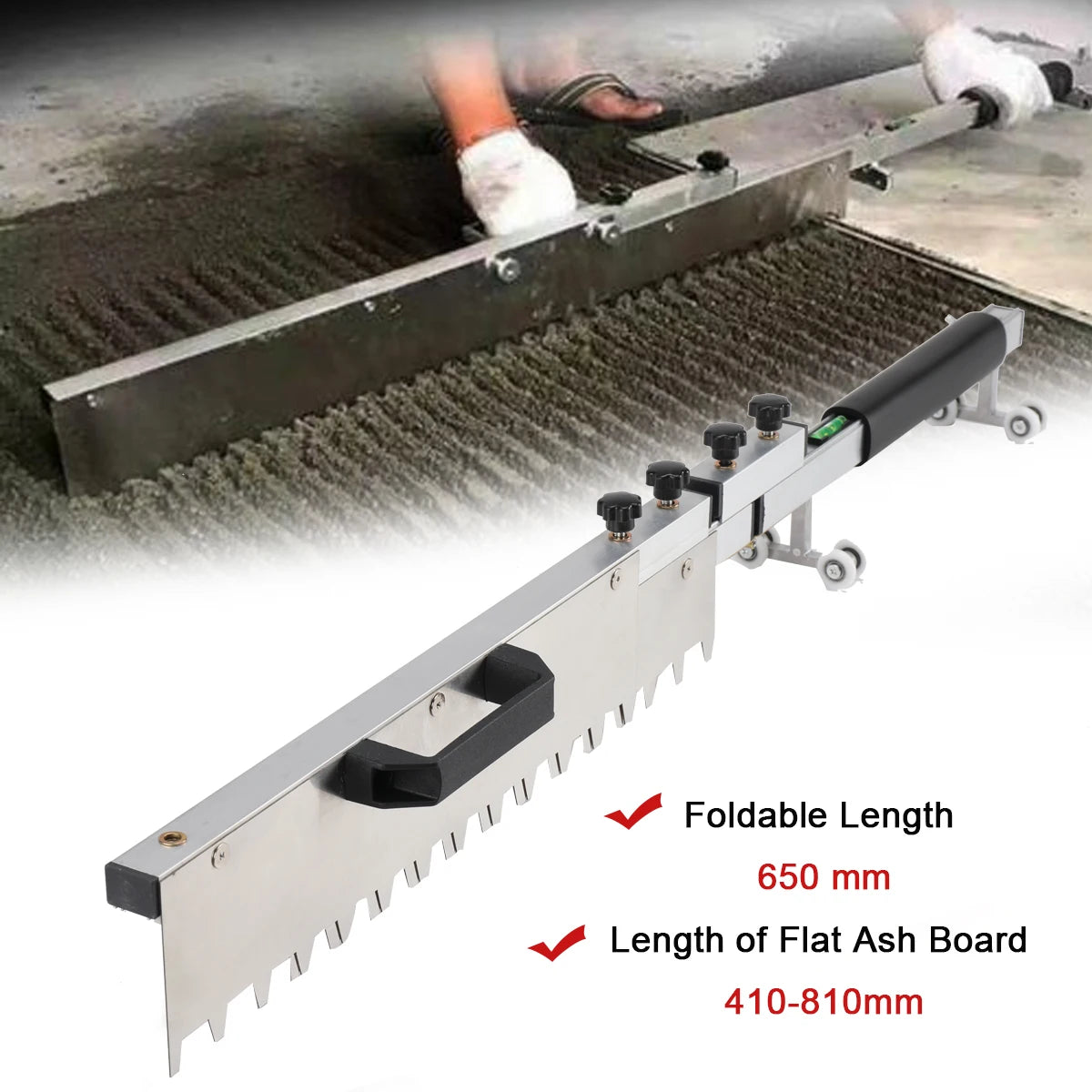 800mm Thicken Tile flat sand tools Adjustable Floor tiles flat ash Leveling Paving Tile Sand rake bricklayer Hand Tools