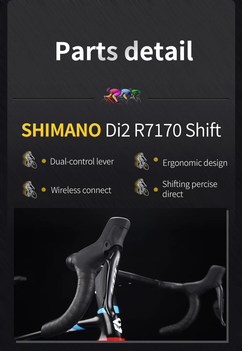SAVA C7 Racing Team Full Carbon Fiber electronic shifting Road Bike 24-speed with SHIMAN0 7170 DI2 Kit, UCI Approved