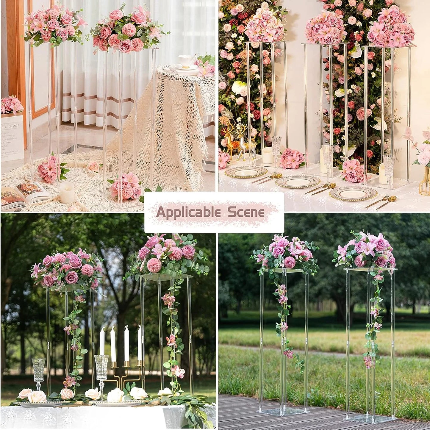 10pcs))Wedding Supplies Table Decoration Geometric Centerpiece Stand Road Lead Flower Stand Arrangement Table Centerpiece