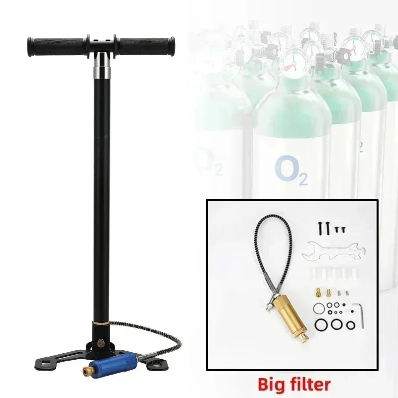 4 Stage High Pressure Air PCP Pump 30mpa 4500psi 300bar For Pcp Hunting Car Bicycle Refilling PCP Compressor