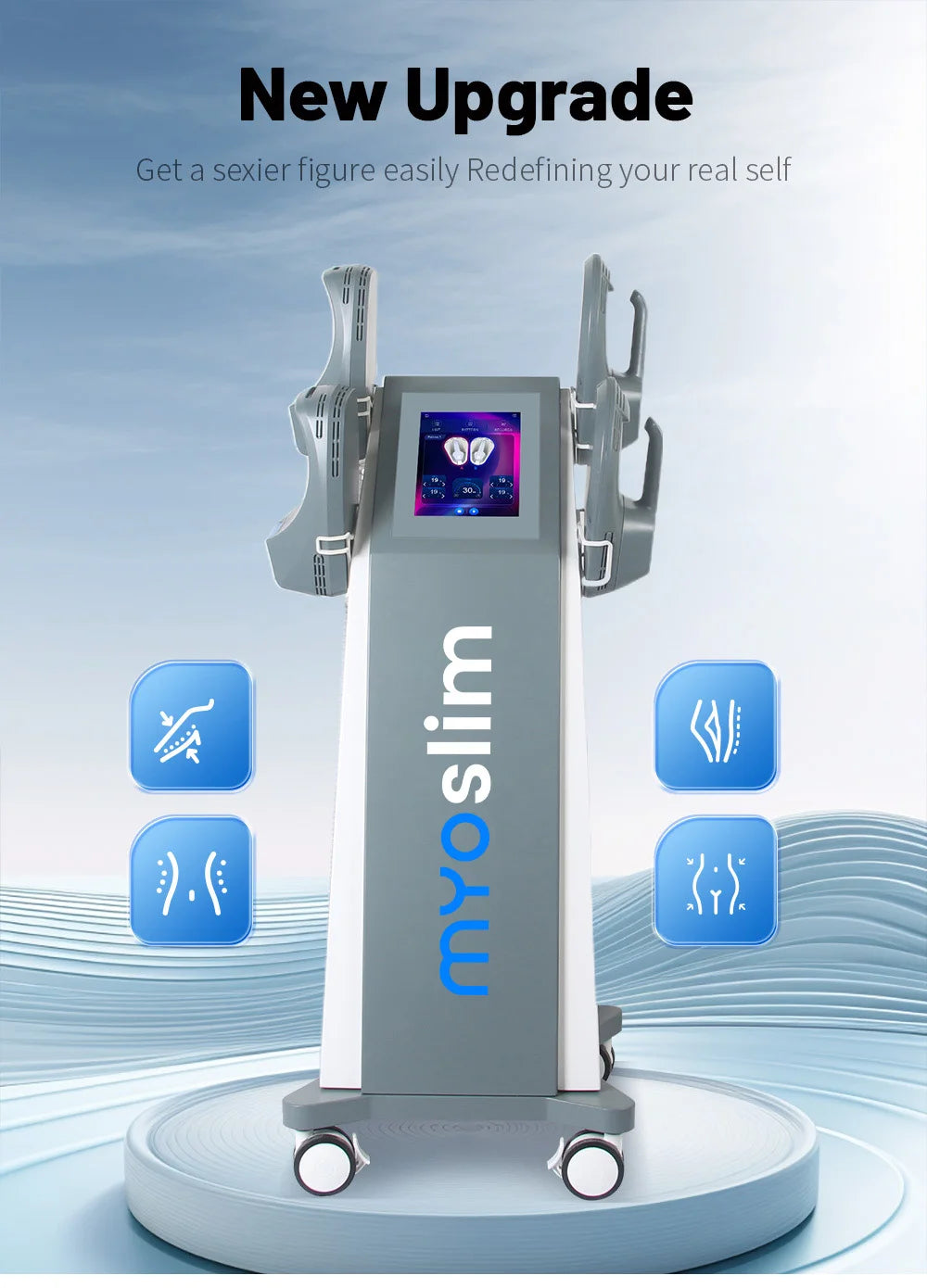 Professional NEO 6500W RF Machine Hi-EMT Body Sculpting Fat Burning Slimming EMS Body Muscle Sculpt Stimulation Equipment