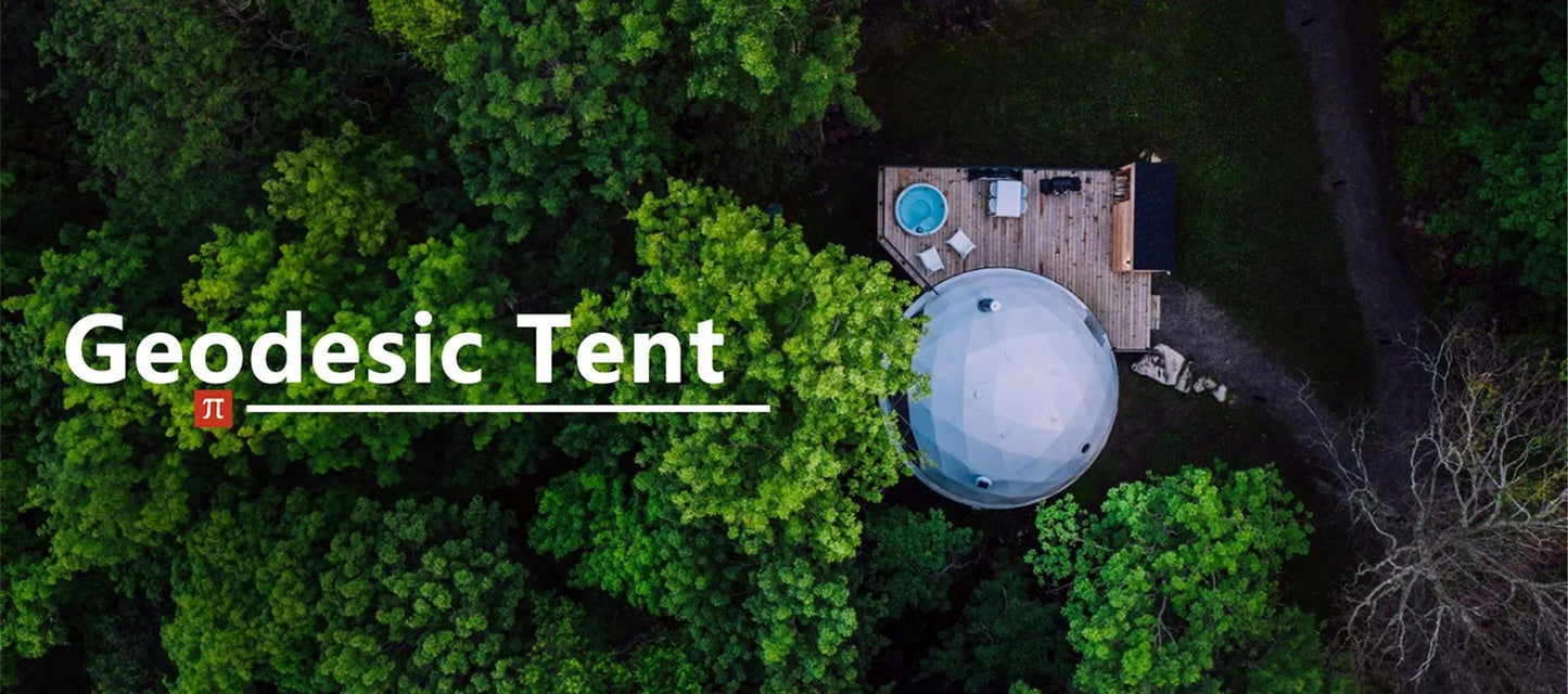 Luxury Geodesic Dome Tent for Glamping Outdoor Waterproof Insulated Camping Pod Hotel Bubble House with Clear Window
