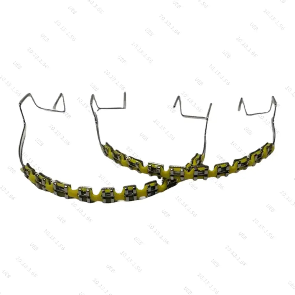 Temporary Tooth Decoration Dental Fake Braces with Metal Wires & Bracket Dental Metal Bracket Dental Tool for Tooth Decor