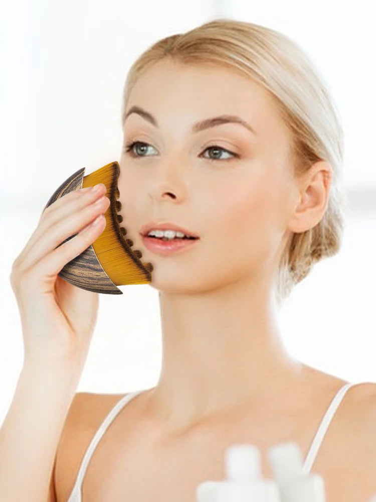 Portable Lymphatic Contour Face Brush Dry Brushing Face Brush Lymphatic Drainage Massager for Face Chin