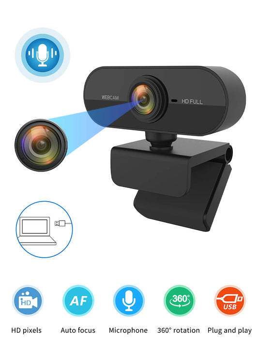 Computer camera 1080P network high-definition USB live streaming camera Driver-free online classes and meetings live streaming W