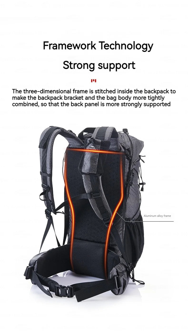 Naturehike Rock Series Camping Backpack 60 + 5L Large Capacity Travel Outdoor Bags 40 + 5L Ultralight Waterproof Hiking Backpack