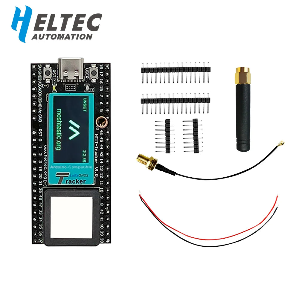 Heltec LoRa Meshtastic Asset Tracker ESP32 SX1262 Wi-Fi Bluetooth GPS Tracker for Vehicle Bike Kids Pet Car Fitness Tracker