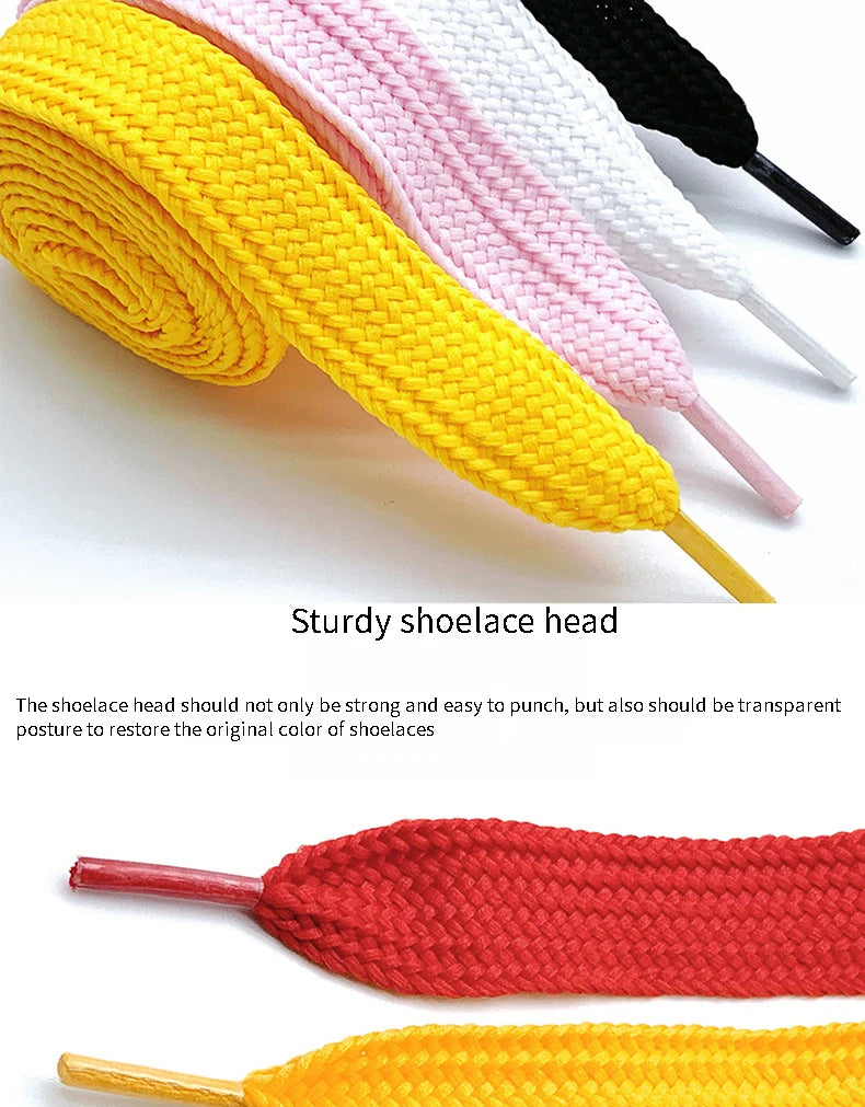 2cm Wider Flat Shoelaces New Casual Sneakers Laces for Shoes Fashion Rope Shoelace 100/120/140/160CM Shoes 1Pair Good