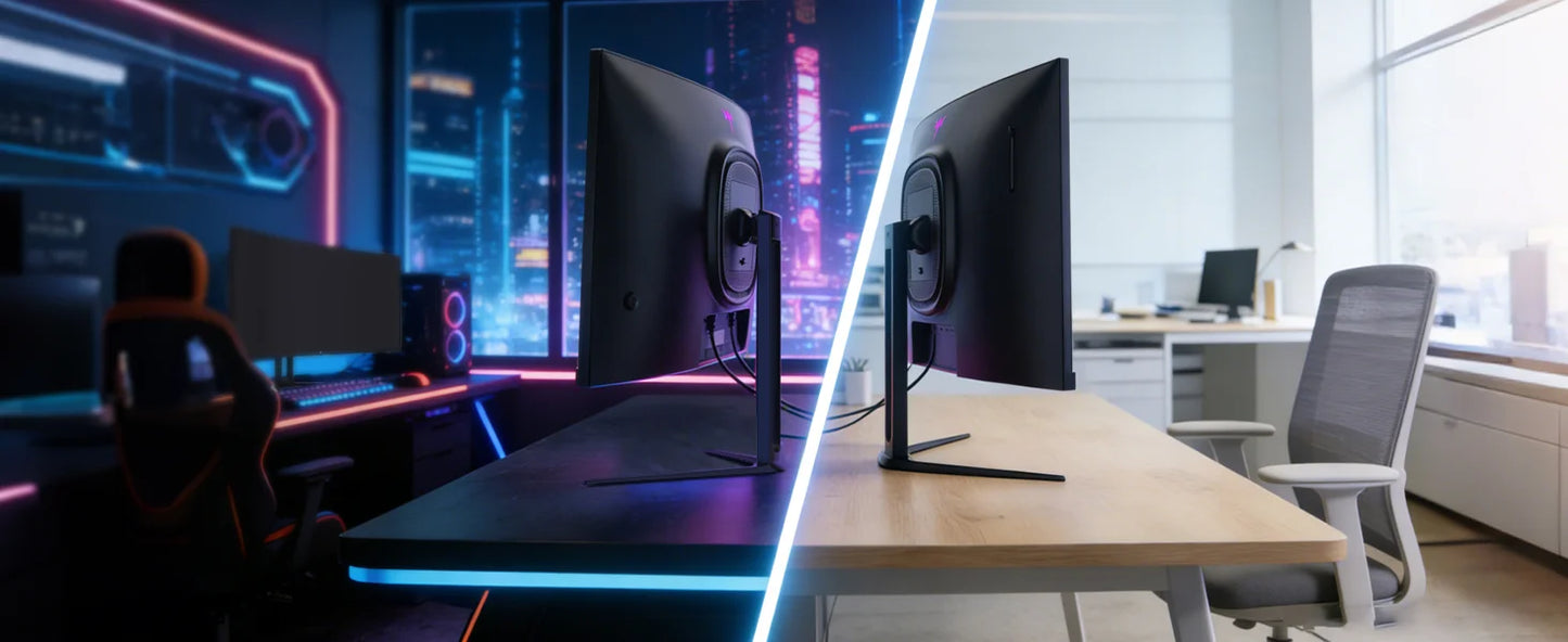 KTC H27S5C 27" Curved Gaming Monitor, 1440P QHD 144Hz 120Hz Monitor 1500R HVA Panel, HDR400, Adaptive Sync, 400nits
