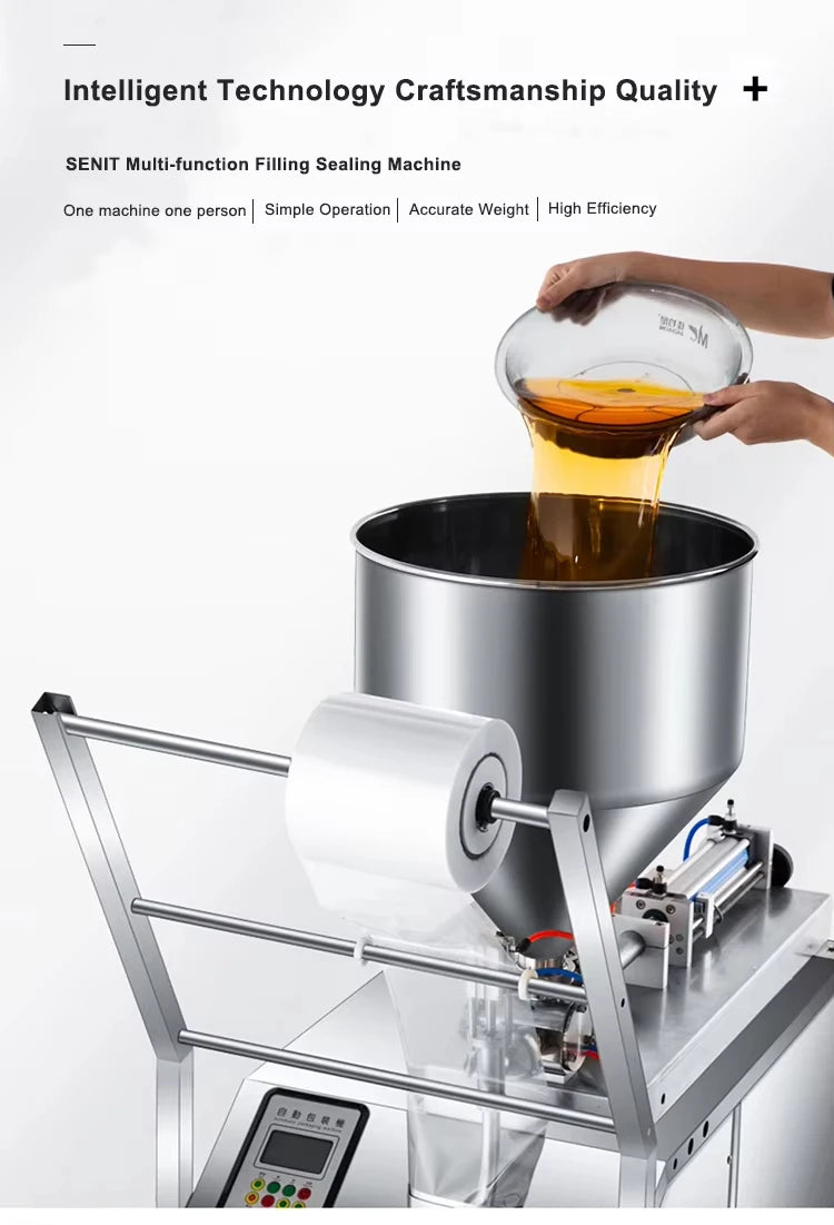 Automatic Pouch Ketchup Pulp Packing Machine - Tomato Paste Filling Sealing Machine, Commercial Food Packaging Equipment