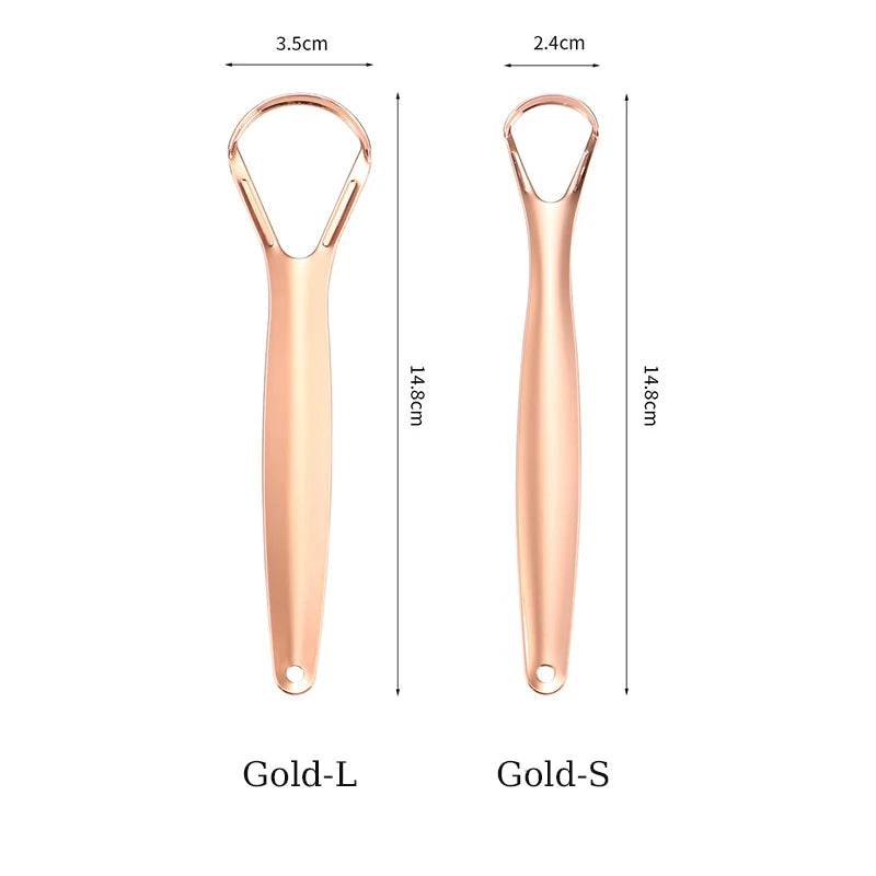 Stainless Steel Tongue Scraper Cleaner Fresh Breath Cleaning Coated Tongue Toothbrush Oral Hygiene Care Tools