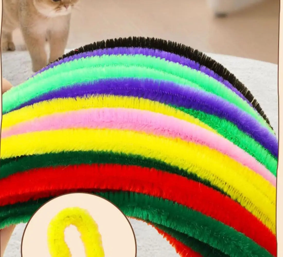 Creative Wires Chenille Wire Pipe Cleaners Colorful Chenille Stems DIY Plush Stem Wired Twist Stick Hair Strip Kid Handmade/*-2/
