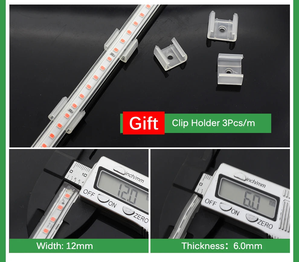 Grow Light Strips Full Spectrum 220V Phyto Lamp Waterproof LED Strips Plant Light for Flower Seedling Grow Tent Hydroponic 1-20m