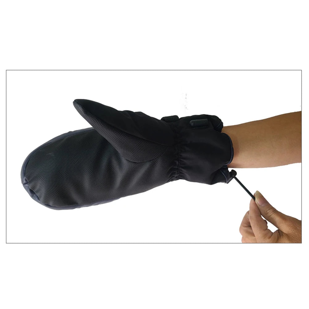 Winter Gloves Electric Heating Gloves USB Charging Snowboard Gloves Cold-Proof 3 Gear Temperature for Climbing Hiking Cycling