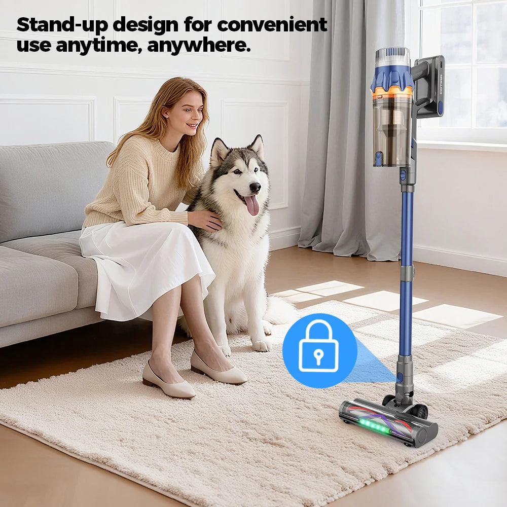 Cotiar 650W 60kPa Vertical Vacuum Cleaner Handheld Home Appliance Cordless Vacuum Cleaner 70 Mins Runtime Multi-functional  S25