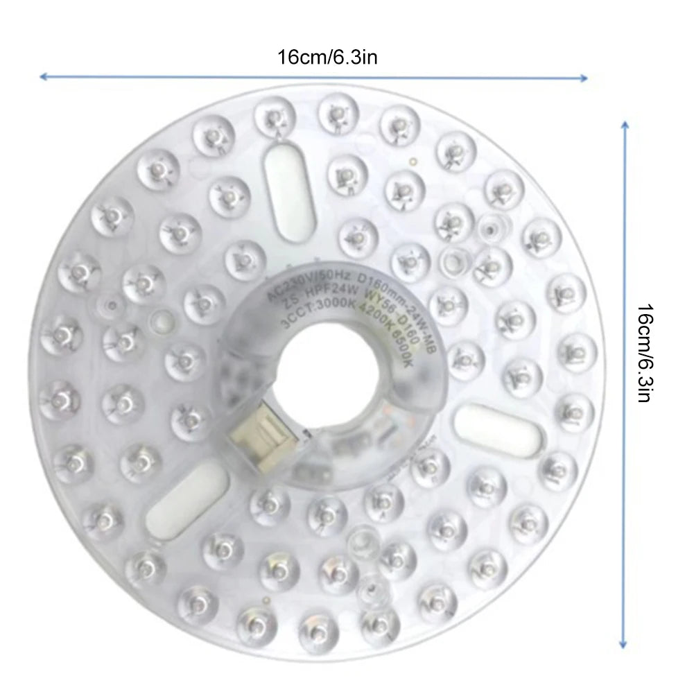 3.9/4.9/6.2 Inch 3000/4000/5000K Ceiling Fan Light Retrofit Kit Ceiling Flush Light Replacement Panel Pendant Light Round Panel