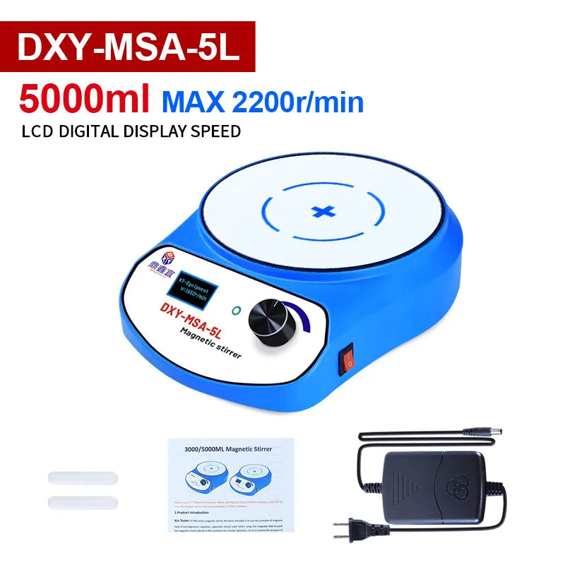 DXY 3000ml 5000ml Mini Magnetic Stirrer Digital Display Liquid Mixer Vortex Equipment With two Stir Bar