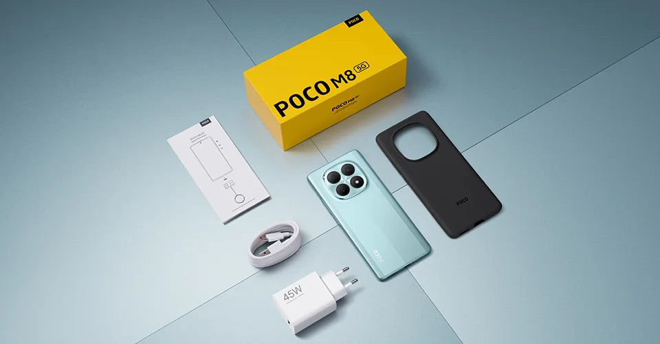 POCO M8 5G Global Version Smartphone Snapdragon® 6 Gen 3 6.77" Flow AMOLED display 5520mAh battery 45W Charging NFC