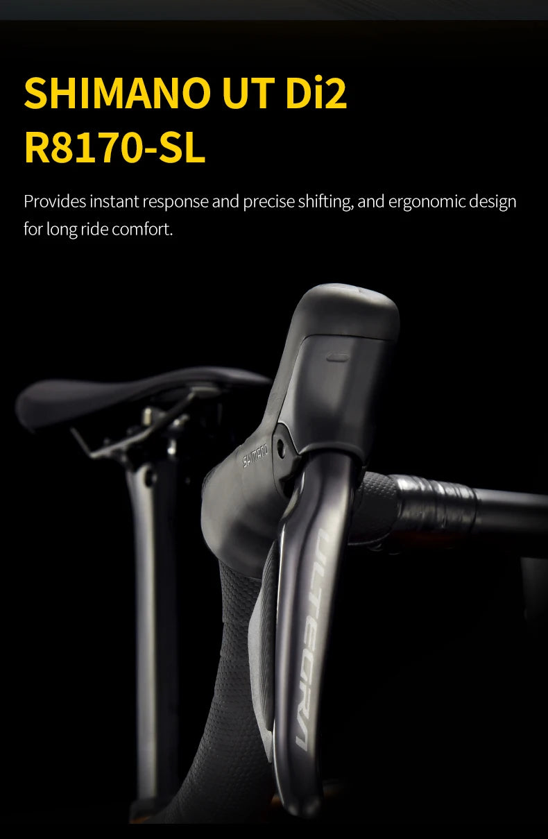 SAVA AEROX SLR8 Full Carbon Fiber Electronic Shift Road Bike Racing Road Bike 7.3kg with SHIMAN0 ULTEGRA 8170 Di2 Kit.