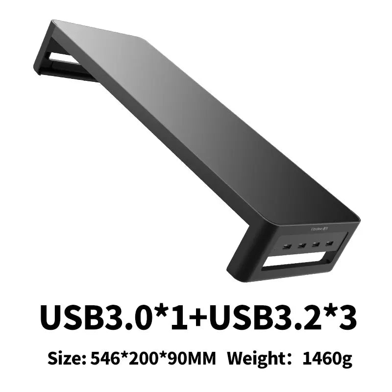 VAYDEER Monitor Stand Riser with USB3.0 Hub Support Data Transfer and Charging Steel Desk Organizer for Laptop Computer