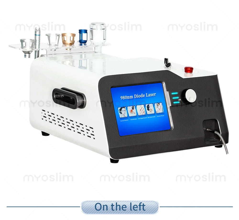 BEST 30W 5 in 1 980nm Diode Laser Vascular Removal Machine Remove Spider Veins 980 Diode Laser Blood Vessels Removal Nail Fungus