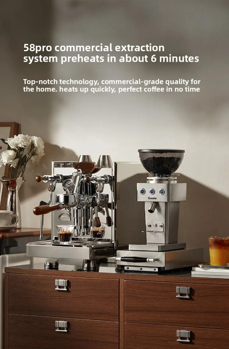 Semi-Automatic Coffee Maker,3035A/B/C Concentration E61 Brewing Head, Semi-automatic Dual Boiler 15 Bar Vibration Pump