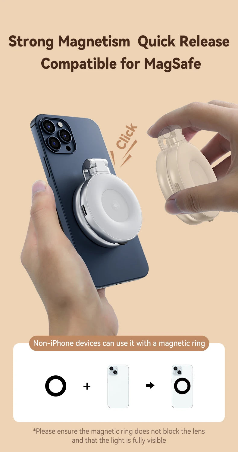 TELESIN Magnetic Phone Camera Shoot Hand Grip Universal Smart Phone Holder Shooting Aid Remote Control Handle for Iphone Andriod
