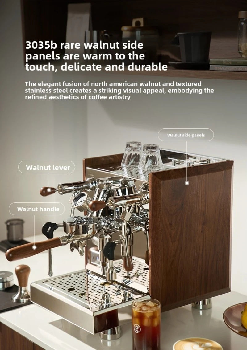 Semi-Automatic Coffee Maker,3035A/B/C Concentration E61 Brewing Head, Semi-automatic Dual Boiler 15 Bar Vibration Pump
