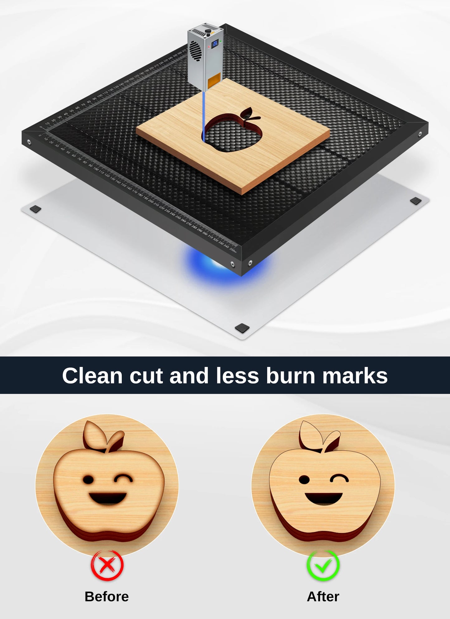 LASER TREE Laser Honeycomb Working Table Size 400*400mm  For Laser Engraving Cutting Machine DIY Laser Equipment Part