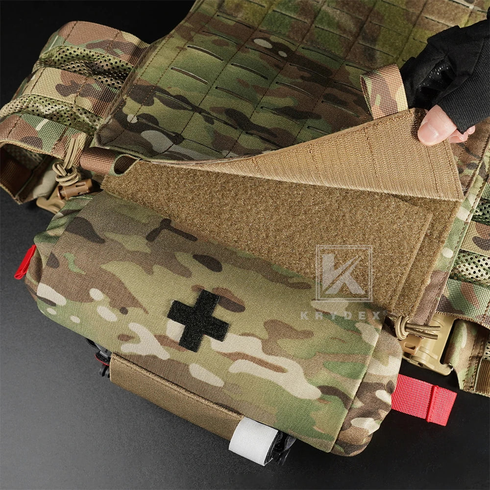 KRYDEX Tactical Roll Up Medic Pouch First Aid Trauma EMT IFAK Organizer Pouch Drop Dump Pouch for Vest Chest Rig Outdoor Gear