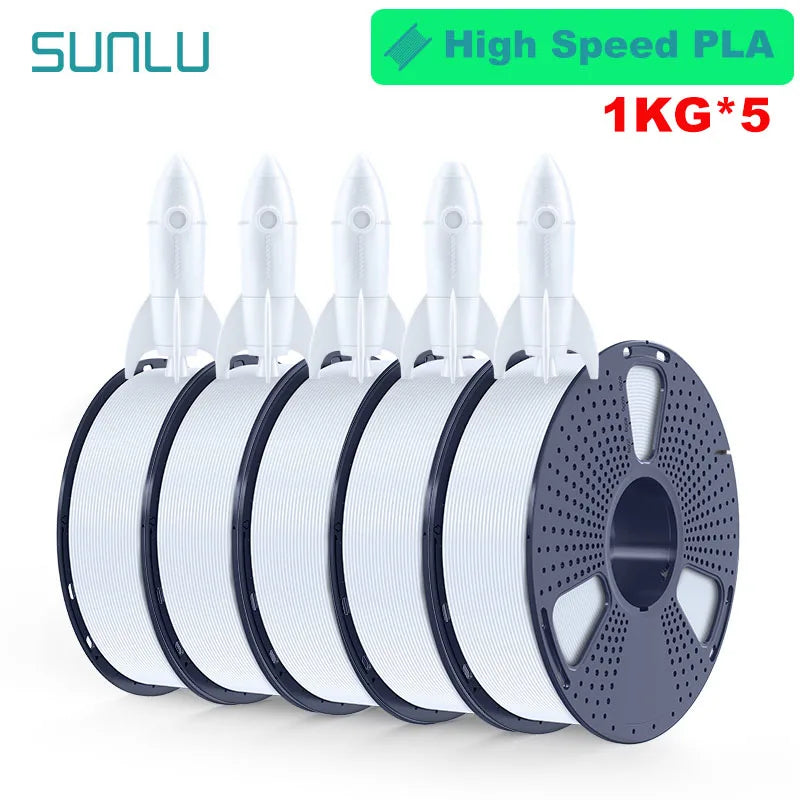 SUNLU 5KG 3D Filament PLA+/PLA+2.0/AntiString PLA /PLA Meta/High Speed PLA Filamnet 1.75mm 1KG Filament for 3D Printer& 3D Pen