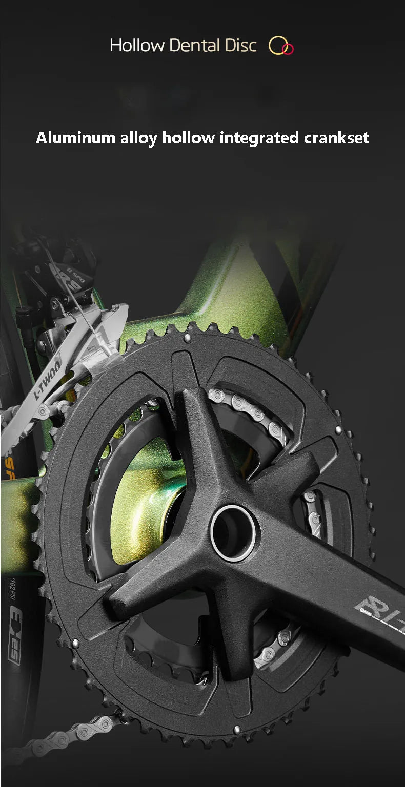 Carbon Fiber Gravel Bike,Racing Road Bike,Carbon Road Bicycle,Curved Handlebar,Brake and transmission are integrated,16/24 Speed