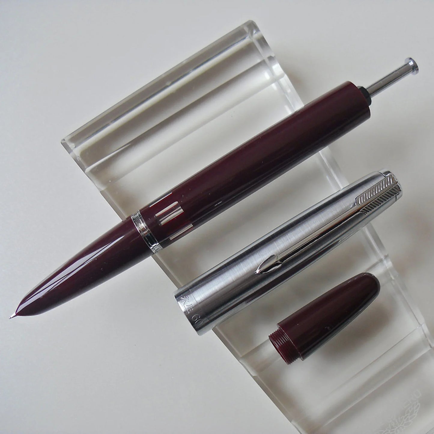 1Pc 138mm Wing Sung 601 Steel Cap Vacumatic Fountain Pen F Nib 0.5mm Ink Pen With Box