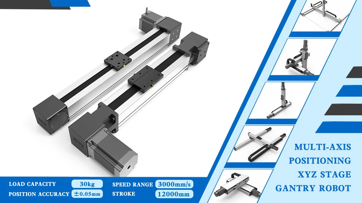FUYU Gantry Robot XYZ Stage CNC Router Motorized 3 Axis Table Linear Motion Ball Screw Guide Rail With Stepper Motor
