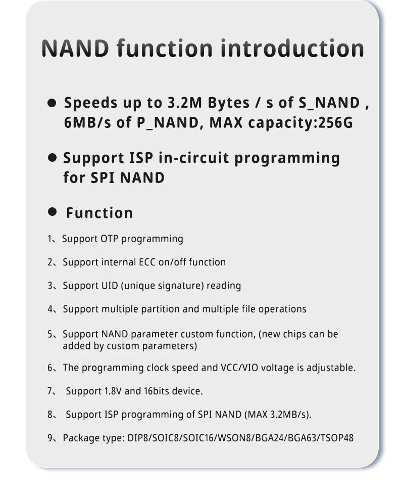 XGecu NEW T48 (TL866-3G) Programmer Support 34000+ ICs for SPI/Nor/NAND Flash/EMMC BGA/TSOP/SOP/PLCC + 14 parts