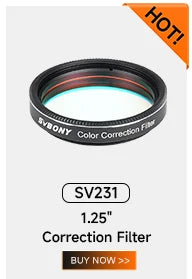 Svbony Eyepiece 1.25" (PLOSSL) PL Telescope Eyepiece 6/12/17/25/32/40mm 4-Element Design 48-Degrees Field of View SV131