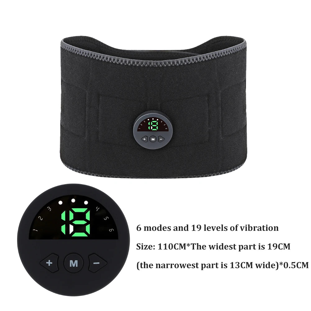 Electric Muscle Stimulator Vibrator Muscle Massager Fat Burner for Waist Abdomen Weight Loss Belt Slimming Abs Fitness Equipment