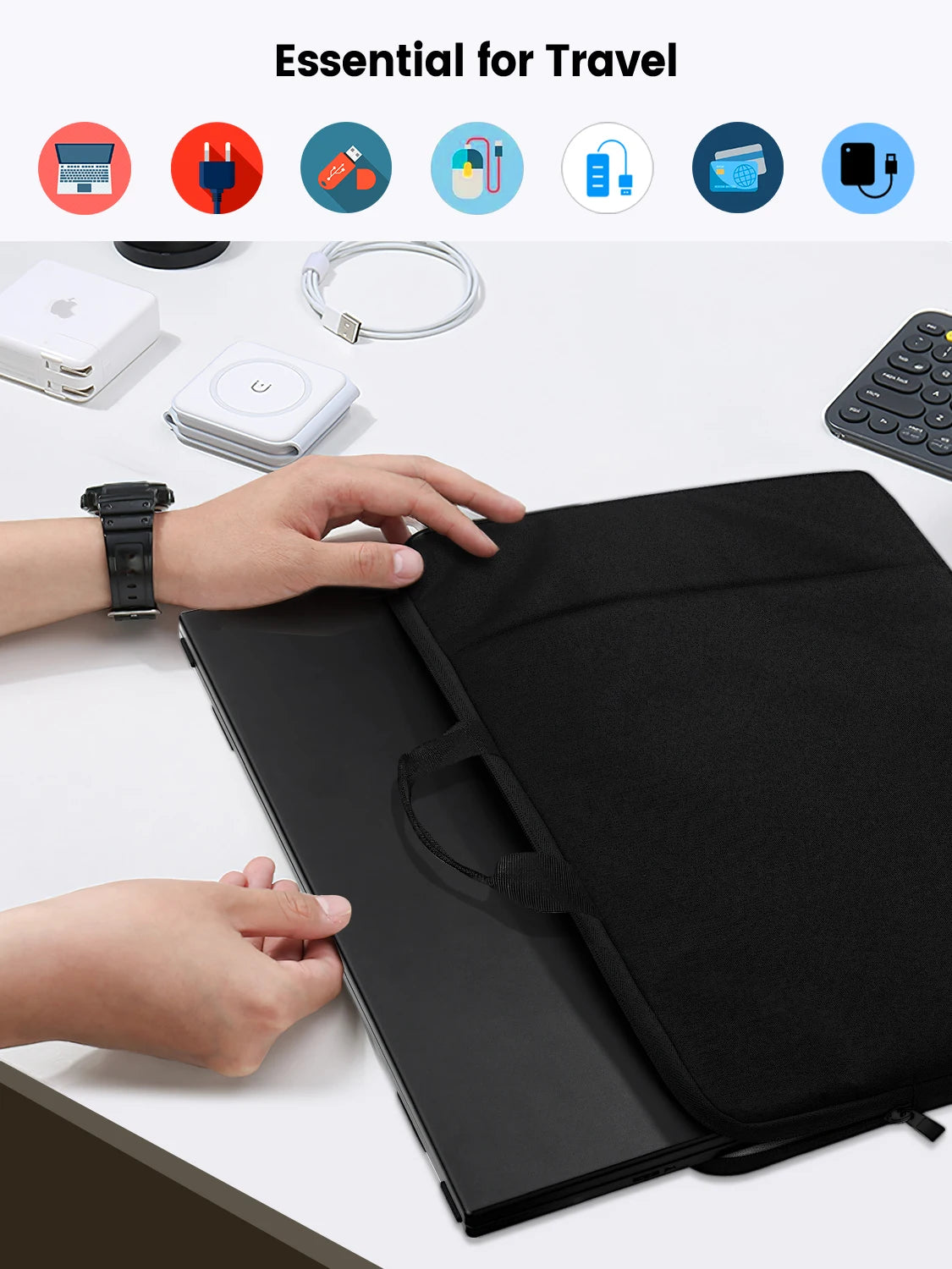 UPERFECT 24 inch Travel Carrying Bag for Apple iMac Desktop Computer Laptop Sleeve Protective Storage Monitor Case Dust Cover