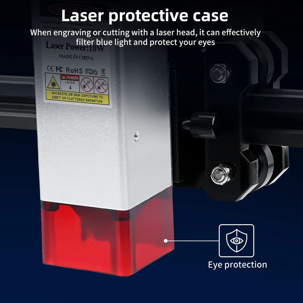 80W Laser Module with Air Assist 10W Laser Engraving Head 450nm Blue Laser Head TTL Module for CNC Laser Cutting Machine Tools