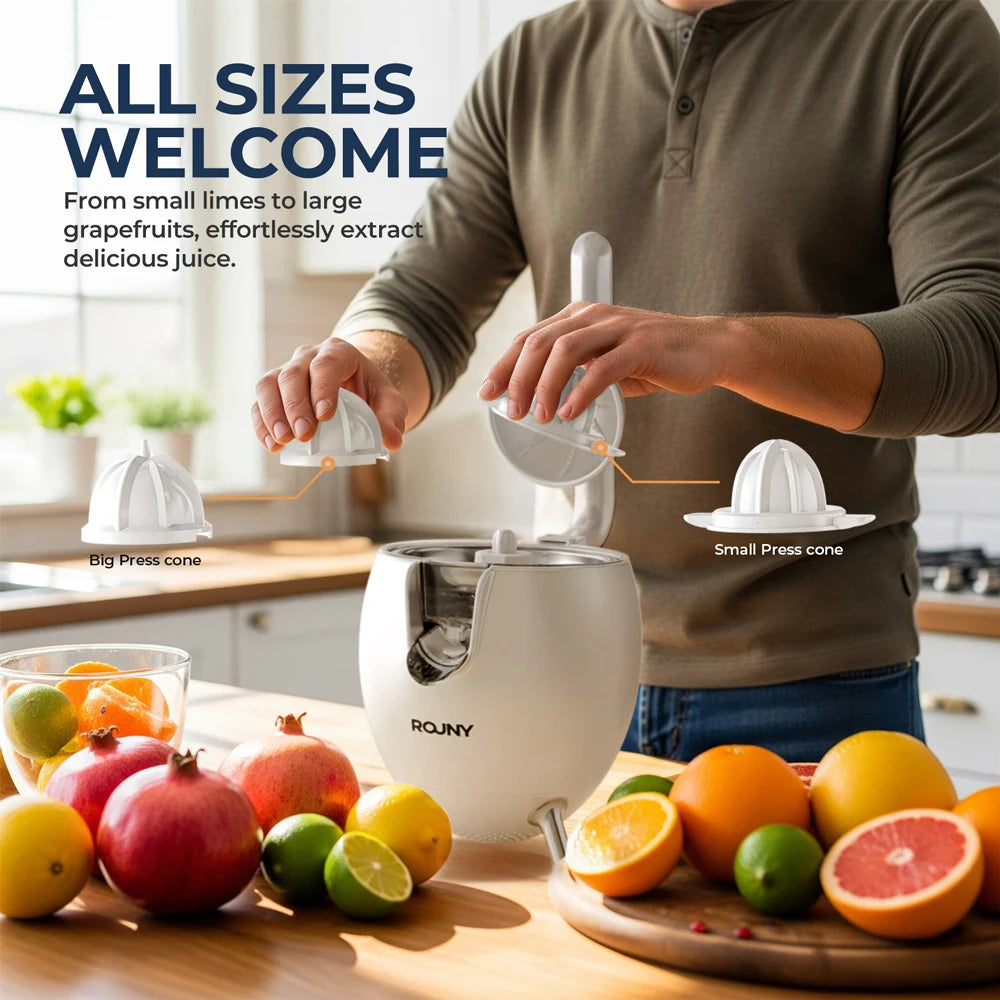 Citrus Juicer,850W Stainless Steel Orange Lemon Electric Set Juicer, Hard-core Press juicer, Aluminum Die -casting Handle