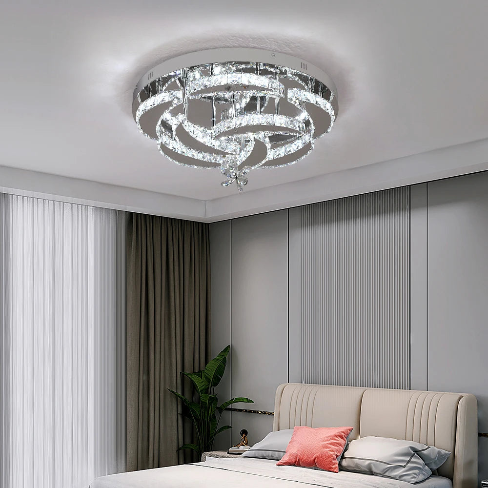 VETRULUS Luxury K9 Crystal Chandelier Modern Ceiling Lamp Led Living Dining Room Decor Pendant Light Dimmable Lustre Home
