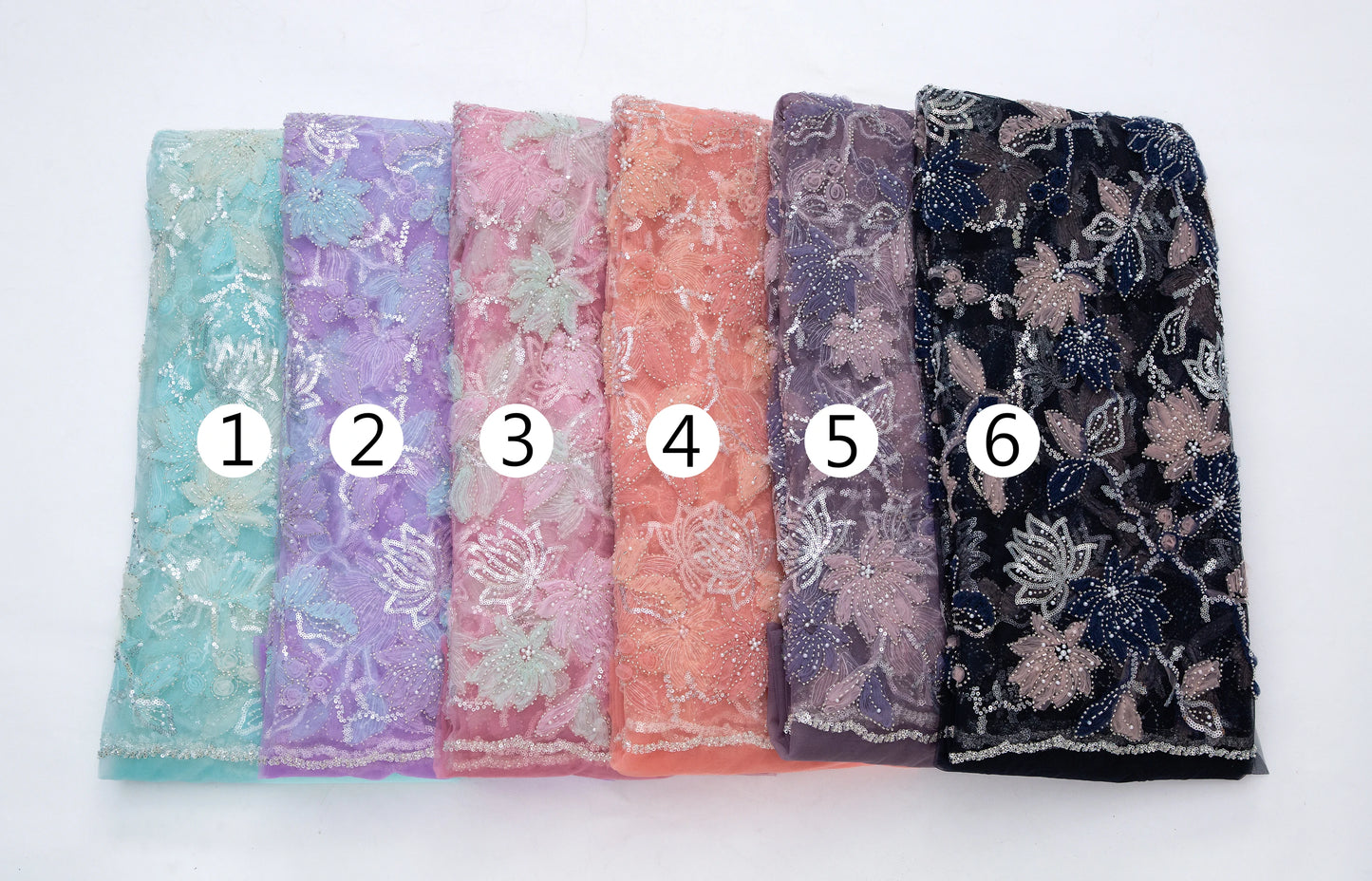 SJD LACE African Luxury Beads Mesh Lace Fabrics Nigerian Tulle 2025 French Tulle Beaded Net Lace for Women Evening Dresses A4034
