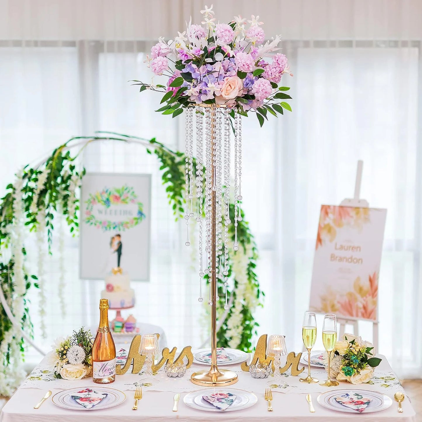 10pcs))Wedding Supplies Table Decoration Geometric Centerpiece Stand Road Lead Flower Stand Arrangement Table Centerpiece